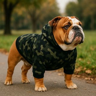 Kdo říká, že styl je jen pro lidi? 😍🐶 Náš anglický buldoček v mikině na míru dokazuje opak! Měkká, pohodlná a ušitá s...