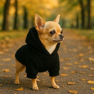 Naše maličká čivava si říká: ❄️ „Teď už zimě neuteču!“ 🐾 Mikina sedí jako ulitá, hřeje a vypadá neuvěřitelně roztomile. 💖...